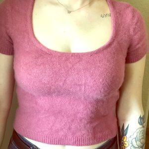 Cute fuzzy sweater shirt